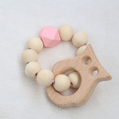 Schmuck-Häkelarbeit zahnender Ring Personalised Organic Wooden Teethers