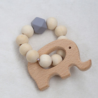 Schmuck-Häkelarbeit zahnender Ring Personalised Organic Wooden Teethers