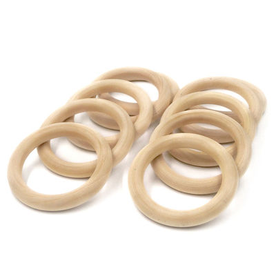 Armband DIY 55mm hölzerner zahnender Toy Beech Wood Teething Rings