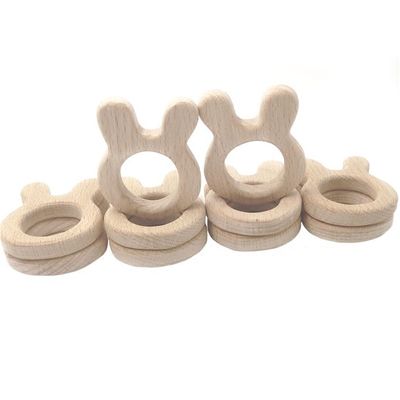Buche DIY personifizierte Baby Teether-Silikon-hölzernes Halsketten-Armband