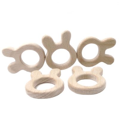 Buche DIY personifizierte Baby Teether-Silikon-hölzernes Halsketten-Armband
