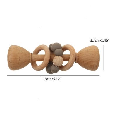 Buchenholz Teether natürlicher hölzerner Bunny Teether des Kaninchen-5.12in