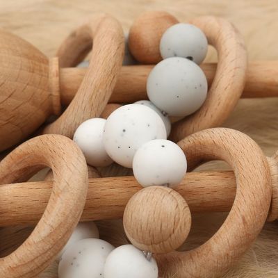 Buchenholz Teether natürlicher hölzerner Bunny Teether des Kaninchen-5.12in