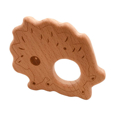 Halsketten-hängendes hölzernes Zahnenspielzeug ISO9001 hölzernes Tier-Teether