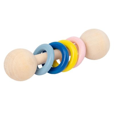 Hölzernes Geklapper Ring Montessori Wooden Teethers Safe des Turnhallen-Nagetier-10.7cm