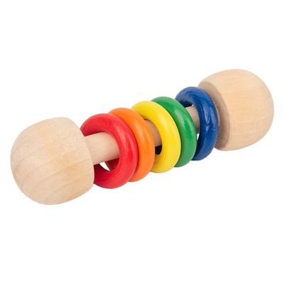 Hölzernes Geklapper Ring Montessori Wooden Teethers Safe des Turnhallen-Nagetier-10.7cm