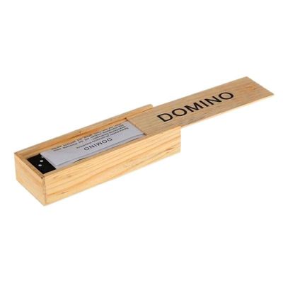 Hölzerner Domino des Reise-Spiel-28Pcs blockiert Brett-Früherziehung