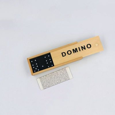 Hölzerner Domino des Reise-Spiel-28Pcs blockiert Brett-Früherziehung