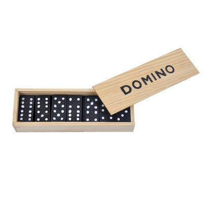 Hölzerner Domino des Reise-Spiel-28Pcs blockiert Brett-Früherziehung