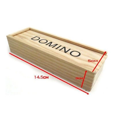 Hölzerner Domino des Reise-Spiel-28Pcs blockiert Brett-Früherziehung