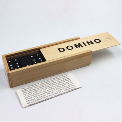 Hölzerner Domino des Reise-Spiel-28Pcs blockiert Brett-Früherziehung