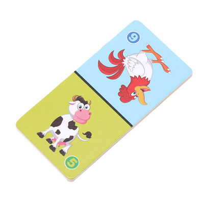 Domino-Würfel der Patience-4cm verwirren hölzerne Dominos für Kleinkinder