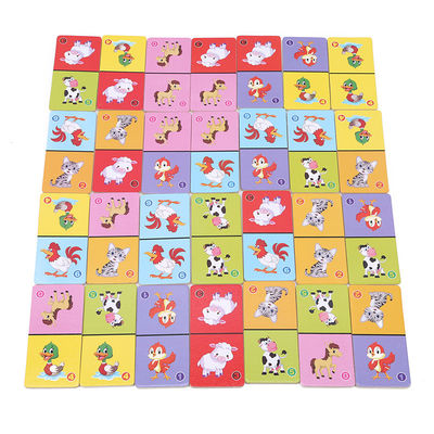 Domino-Würfel der Patience-4cm verwirren hölzerne Dominos für Kleinkinder