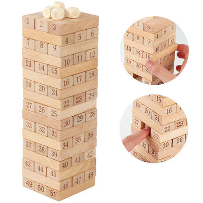 KlotzDigital 51PCS Baustein Dominos Jenga-Blöcke