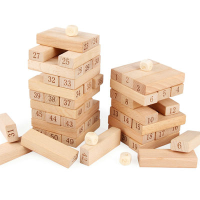 KlotzDigital 51PCS Baustein Dominos Jenga-Blöcke