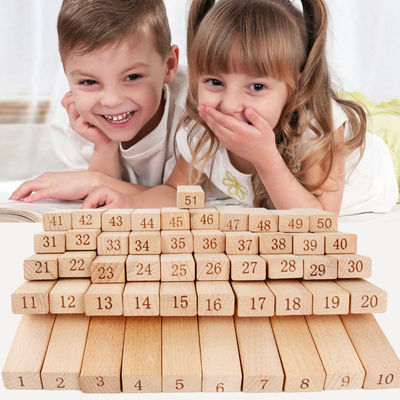 KlotzDigital 51PCS Baustein Dominos Jenga-Blöcke