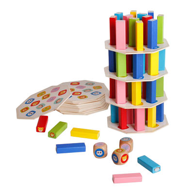 Domino-Zug-Domino-Holzklötze des Turm-12.5cm automatische