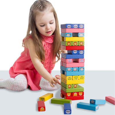 Domino-Zug-Domino-Holzklötze des Turm-12.5cm automatische