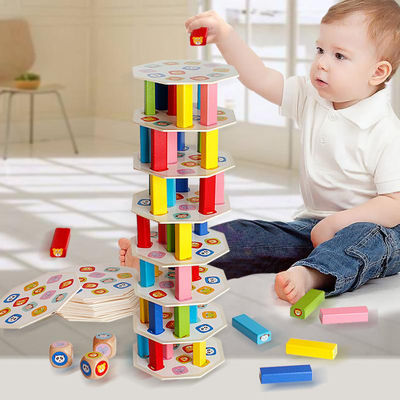 Domino-Zug-Domino-Holzklötze des Turm-12.5cm automatische