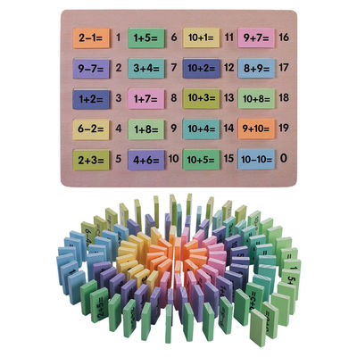 Domino-Blöcke Montessori-Mathe-Blöcke der Mathematik-4.5cm hölzerne