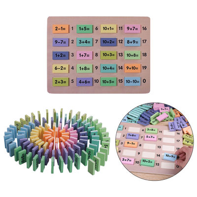 Domino-Blöcke Montessori-Mathe-Blöcke der Mathematik-4.5cm hölzerne