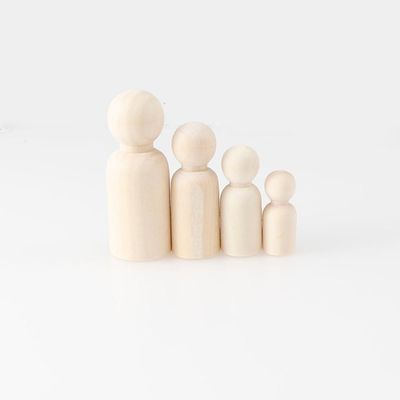 Hölzerne Peg Dolls Blank ISO9001 Malerei des Handwerks-100Pcs