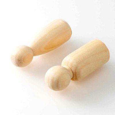 Hölzerne Peg Dolls Blank ISO9001 Malerei des Handwerks-100Pcs