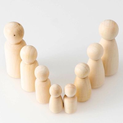 Hölzerne Peg Dolls Blank ISO9001 Malerei des Handwerks-100Pcs