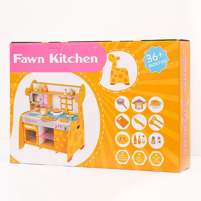 Hölzerne Miniaturküche der Familien-66cm stellte hölzernen Toy Kitchen Accessories ein