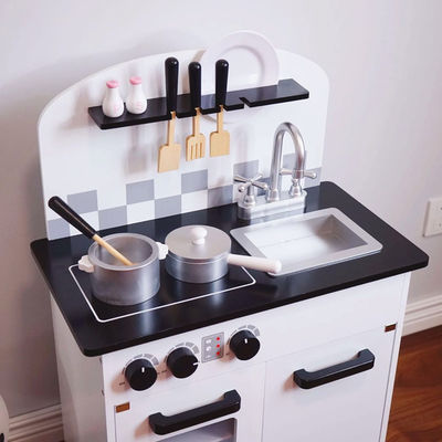 Kinder-Grey Wooden Kitchen Toys For-Kleinkinder schwärzen 77.8cm