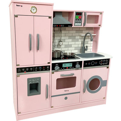 Großer 82.5cm Kühlschrank-hölzerne Miniaturküche stellte Ofen-weißes Schwarzes ein