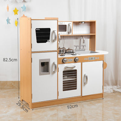 Großer 82.5cm Kühlschrank-hölzerne Miniaturküche stellte Ofen-weißes Schwarzes ein
