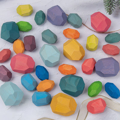 Felsen-hölzerne Bausteine Jenga 14cm stellten die hölzernen stapelnden Blöcke ein, die Spielzeug balancieren