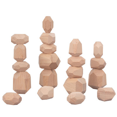 Nordischer hölzerner Stein Montessori, der Spiel-kreative hölzerne Spielwaren stapelt