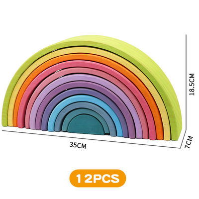 30cm Kiefer, die Holzklötze Regenbogenspielt, Baustein Turm-Spielwaren