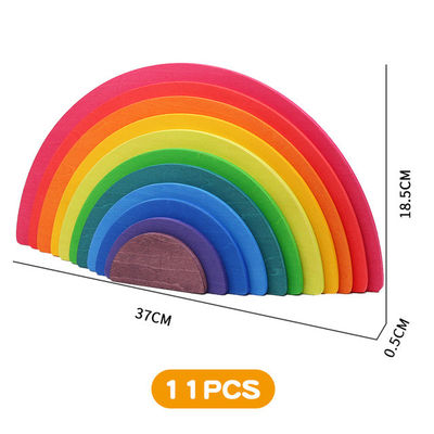 30cm Kiefer, die Holzklötze Regenbogenspielt, Baustein Turm-Spielwaren