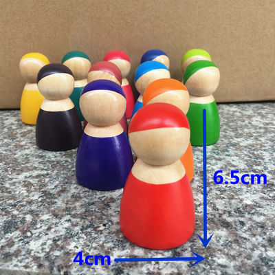 6cm großer Pastellregenbogen-Stapler-Verschachtelungs-Regenbogen-Block-Satz