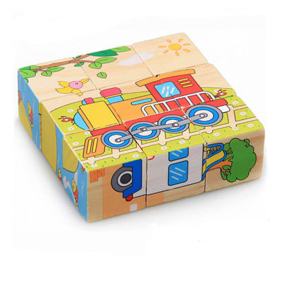3.5cm Frucht-Holzklötze spielt Tierpuzzlespiel-Blöcke für Kinder