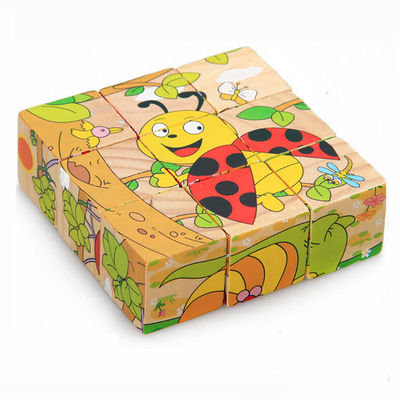 3.5cm Frucht-Holzklötze spielt Tierpuzzlespiel-Blöcke für Kinder