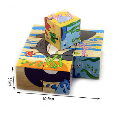 3.5cm Frucht-Holzklötze spielt Tierpuzzlespiel-Blöcke für Kinder