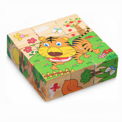 3.5cm Frucht-Holzklötze spielt Tierpuzzlespiel-Blöcke für Kinder