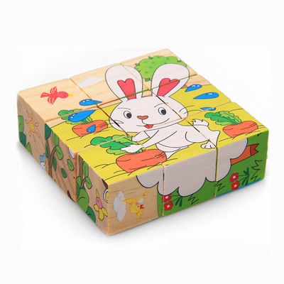 3.5cm Frucht-Holzklötze spielt Tierpuzzlespiel-Blöcke für Kinder