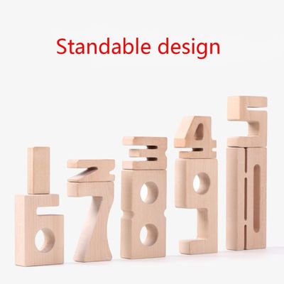 Hölzerne Zahl Balance Jenga blockiert riesige hölzerne Bausteine der Spielwaren-16cm