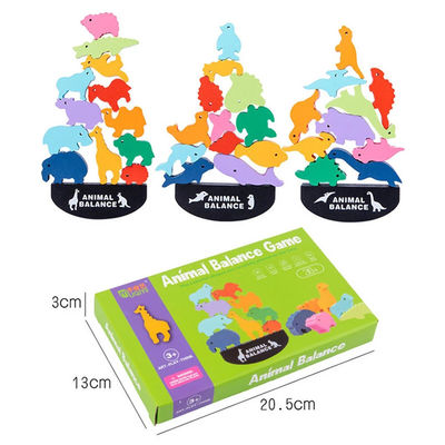 Dinosaurier-hölzerne Bausteine Toy Animal Town Wooden Blocks der Kind3cm