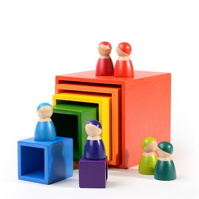 Natürliche hölzerne Bausteine Montessori 2.5cm für Kleinkinder