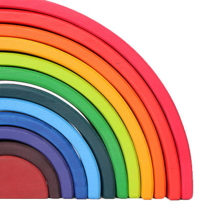 Regenbogen-hölzerne Bausteine Toy Creative Educational Browns 18cm