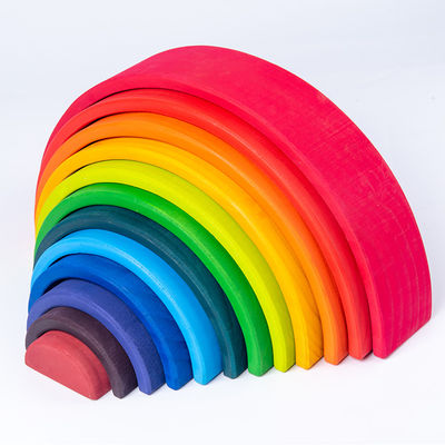 Regenbogen-hölzerne Bausteine Toy Creative Educational Browns 18cm