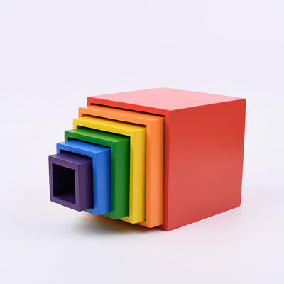 Brücken-hölzerne Bausteine Toy Nesting Rainbow Block Set des Baby-15cm