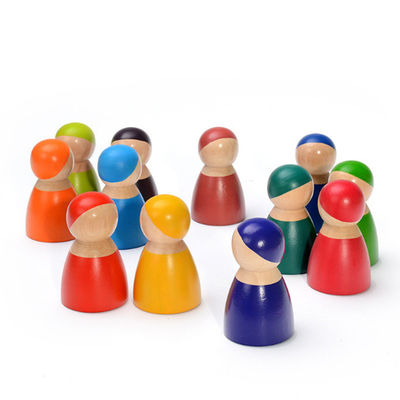 Brücken-hölzerne Bausteine Toy Nesting Rainbow Block Set des Baby-15cm