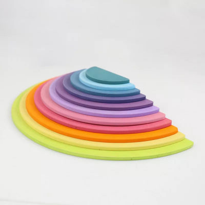 Brücken-hölzerne Bausteine Toy Nesting Rainbow Block Set des Baby-15cm